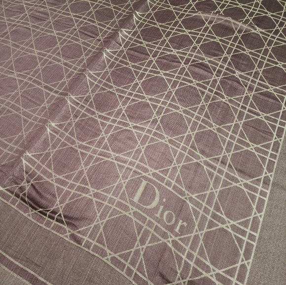 Auth Dior Brown Metallic Shawl - Picture 2 of 6